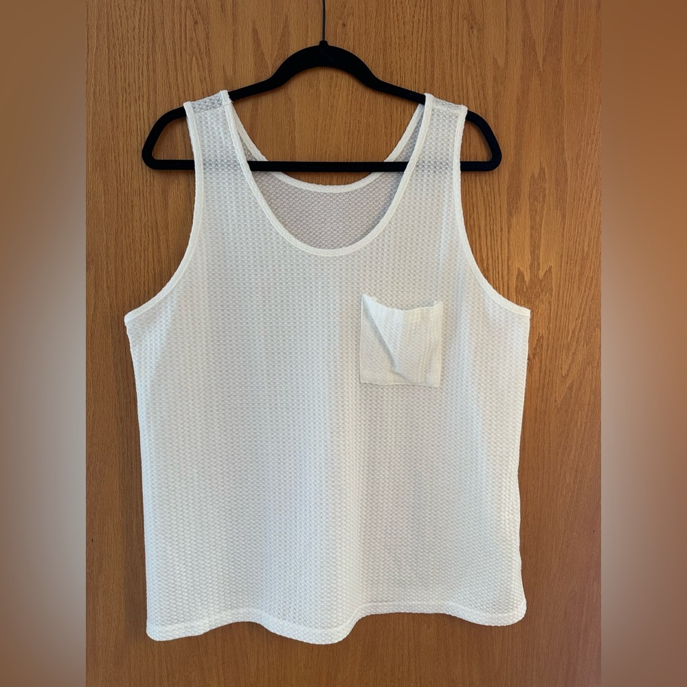 Cupshe White Sleeveless Top XL